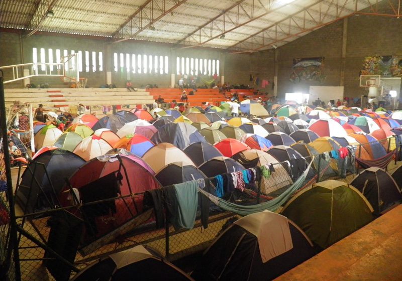 Campamento de refugio humanitario en Barbosa, Antioquia
