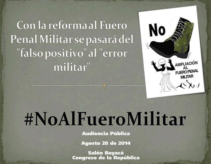 #NoAlFueroMilitar