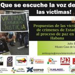 afiche Foro víctimas de crímenes de Estado