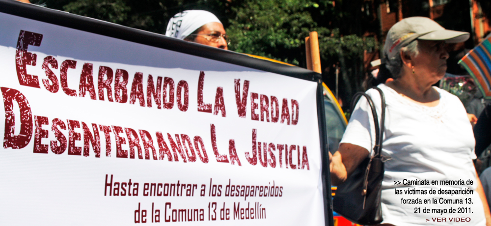 Organizaciones de víctimas exigen requisitos mínimos para la búsqueda de desaparecidos en la Comuna 13 de Medellín