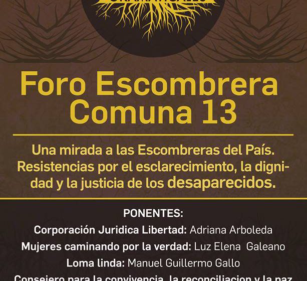 Foro Escombrera Comuna 13: Una mirada hacia las escombreras del país